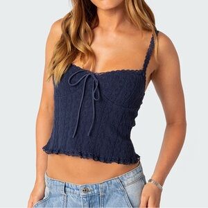 Edikted Lacey Knit Tank Top